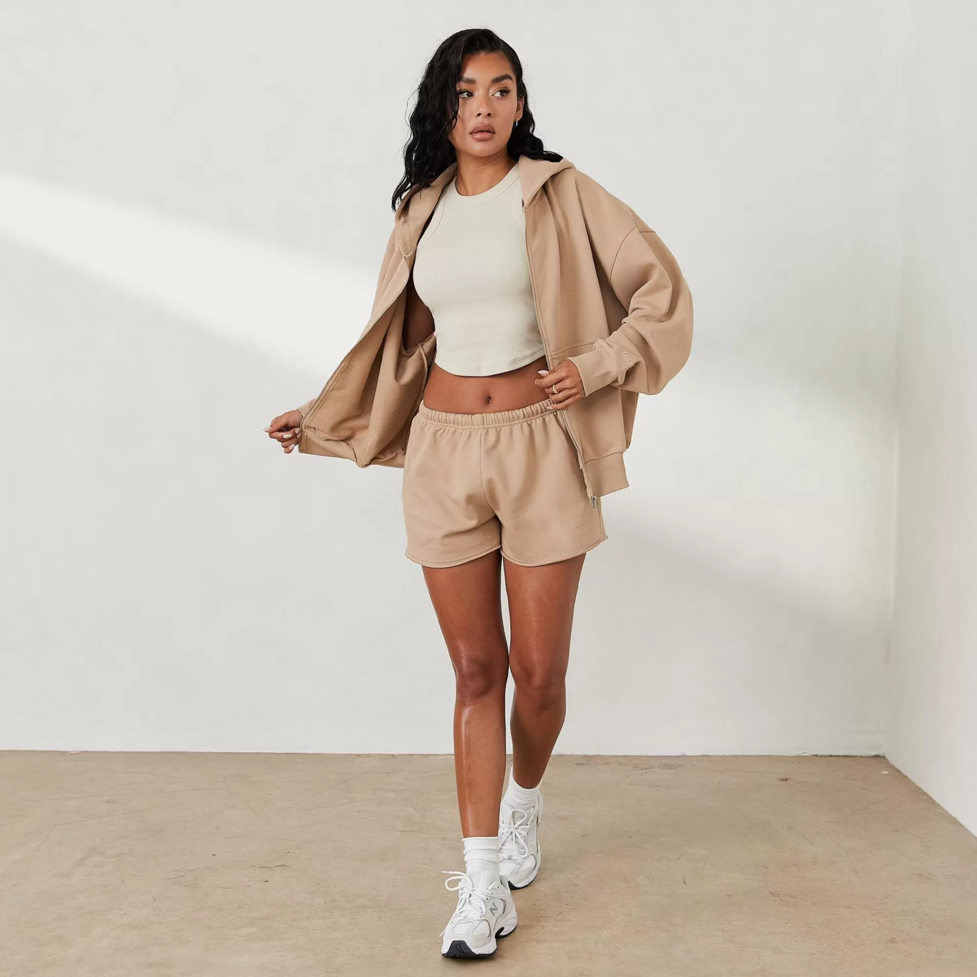 Vrouw Lounge Underwear Oversized Hoodie Met Rits X Jess Hunt